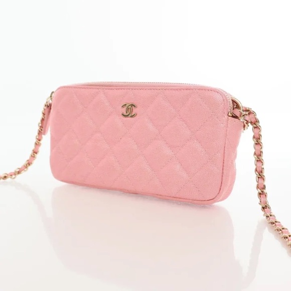 Authenticated Chanel Double Zip Wallet On Chain (WOC) Pink Caviar - Picture 4 of 16